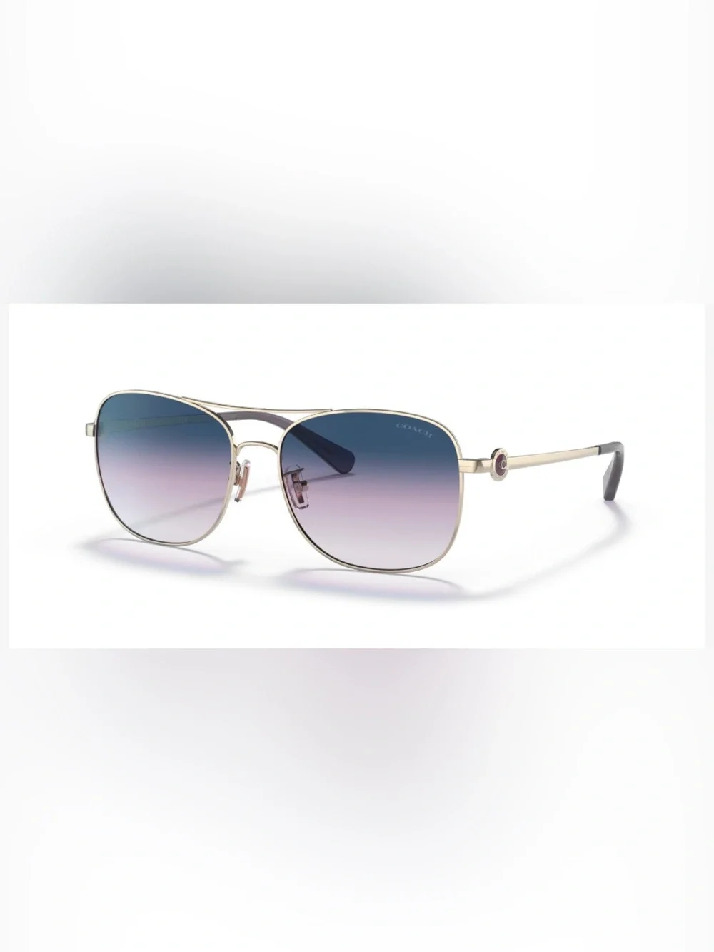 NEW- Coach Sunglasses, HC 7127 (C6177) 90053C 3N (Light Gold), 56-16-140, Metal